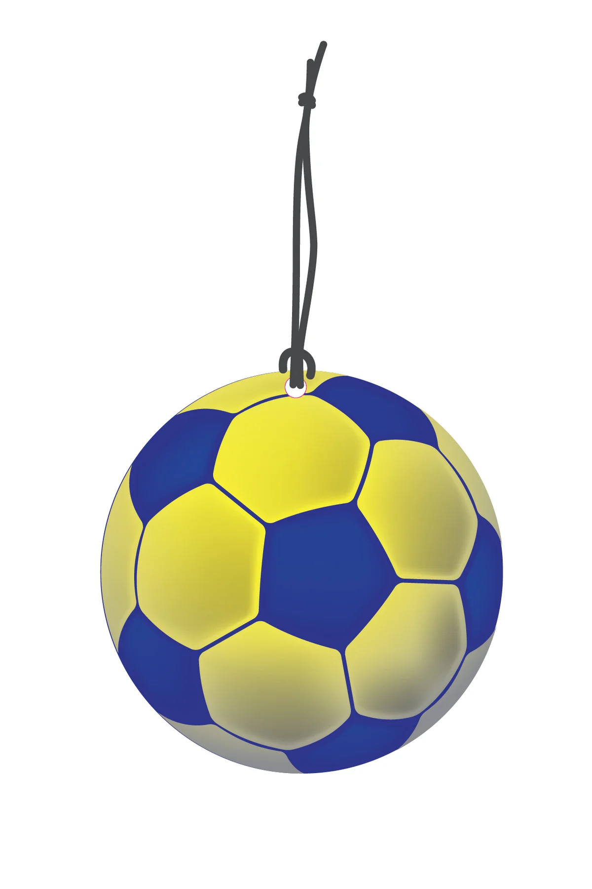 Sarı Lacivert Futbol Topu Görselli Dekoratif Oto Kokusu ve Aksesuar Seti