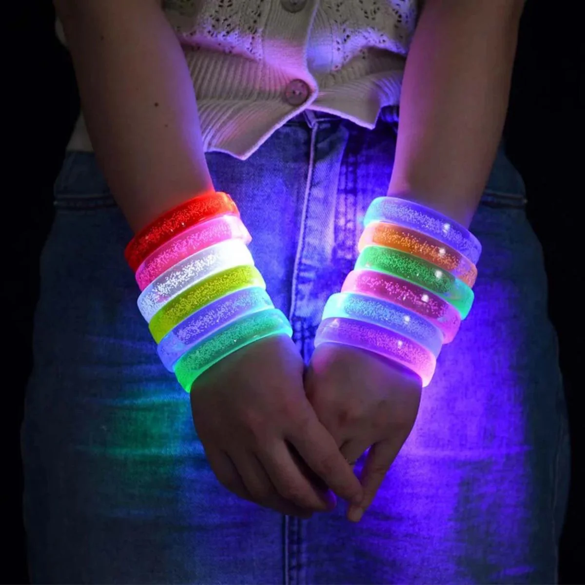 Sarı LED Işıklı Baskılı Pilli Bileklik - 1,5 Cm Genişlik Fiyatı, Yorumları ve Özellikleri