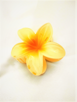 SARI LOTUS ÇİÇEK PARLAK AKRİLİK KADIN VİNTAGE MANDAL TOKA-MANTOK6