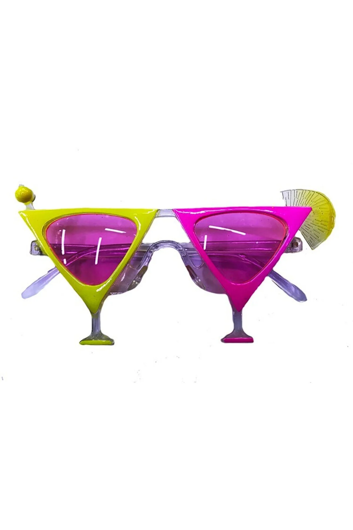 Sarı Pembe Renk Martini Parti Gözlüğü GO50602747330 Sarı Pembe Renk Martini Parti Gözlüğü GO50602747330