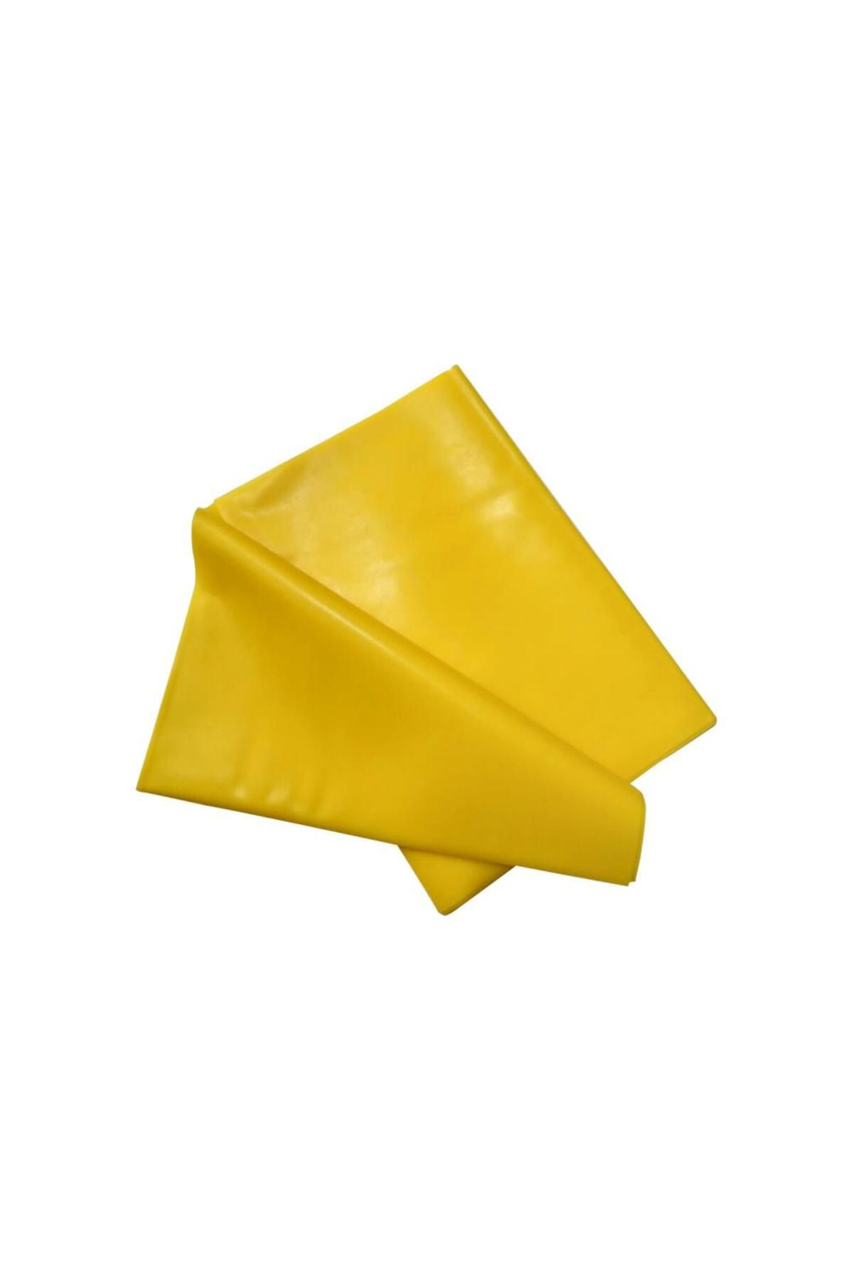 Zs Demir Sarı Pilates Lastiği Kolay Direnç Pilates 120 Cm*15 Cm*0.25 Mm