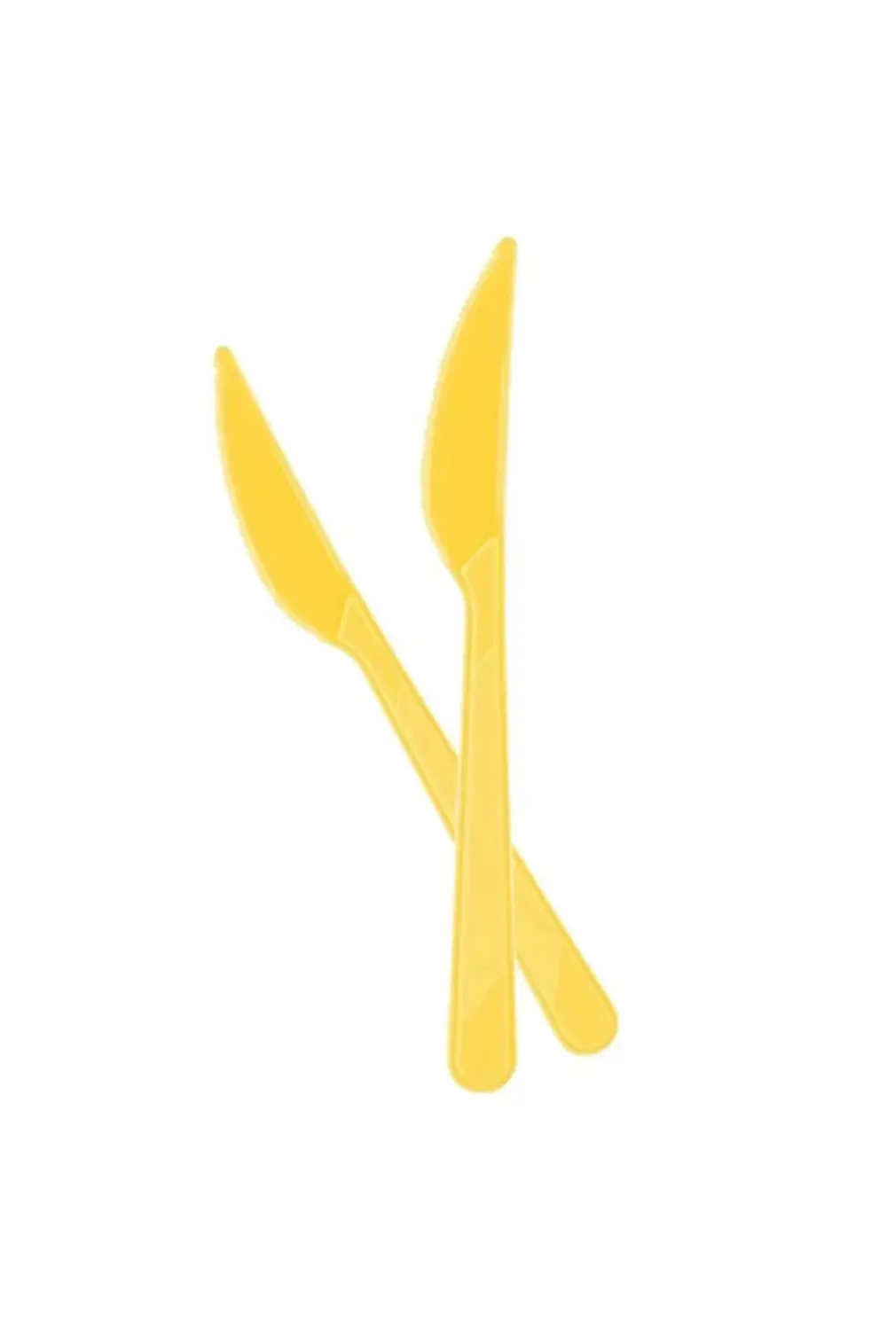 Sarı Plastik Bıçak 25 Li