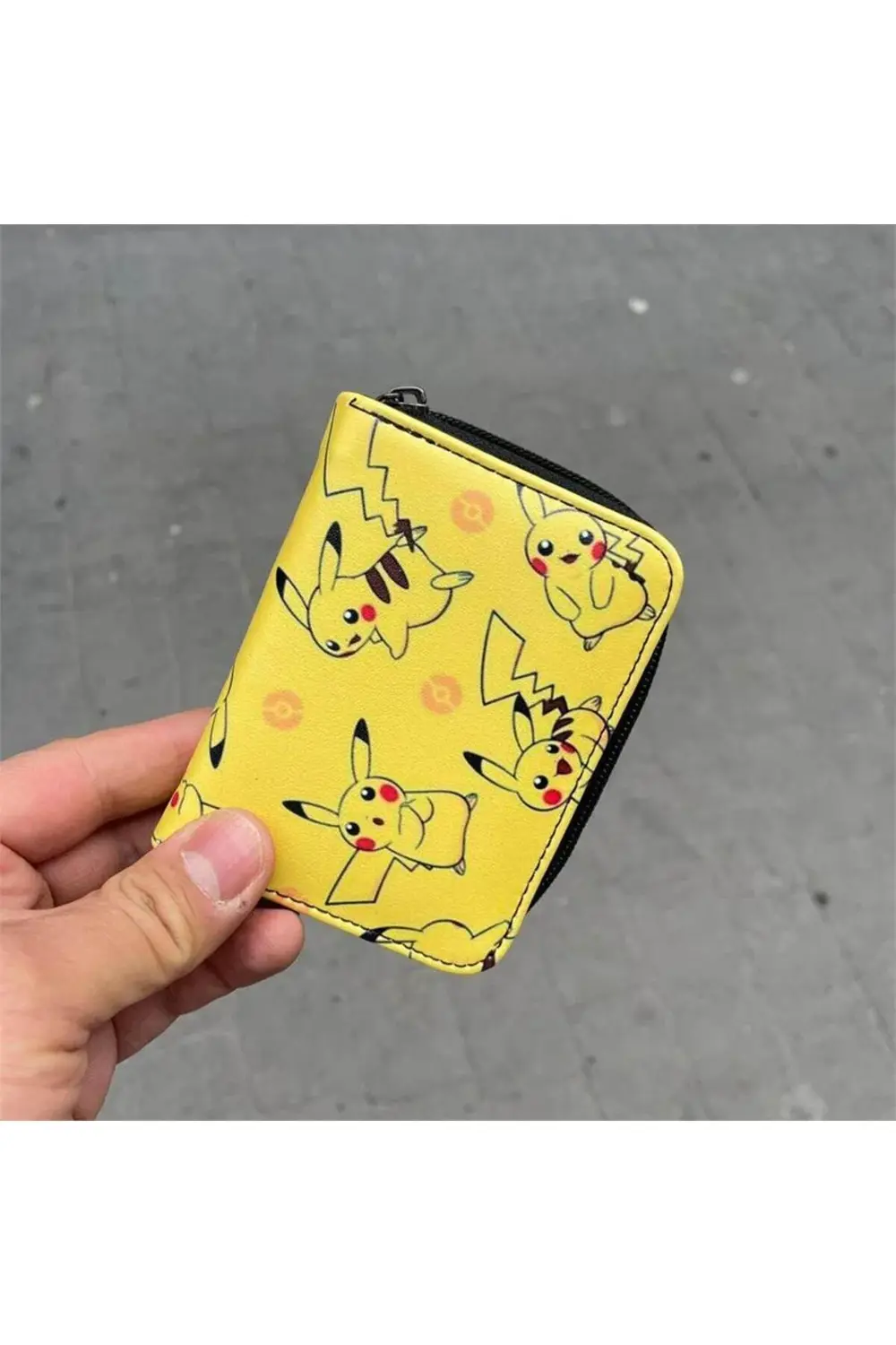 Sarı Pokemon - Pikachu Kolaj Kısa Cüzdan