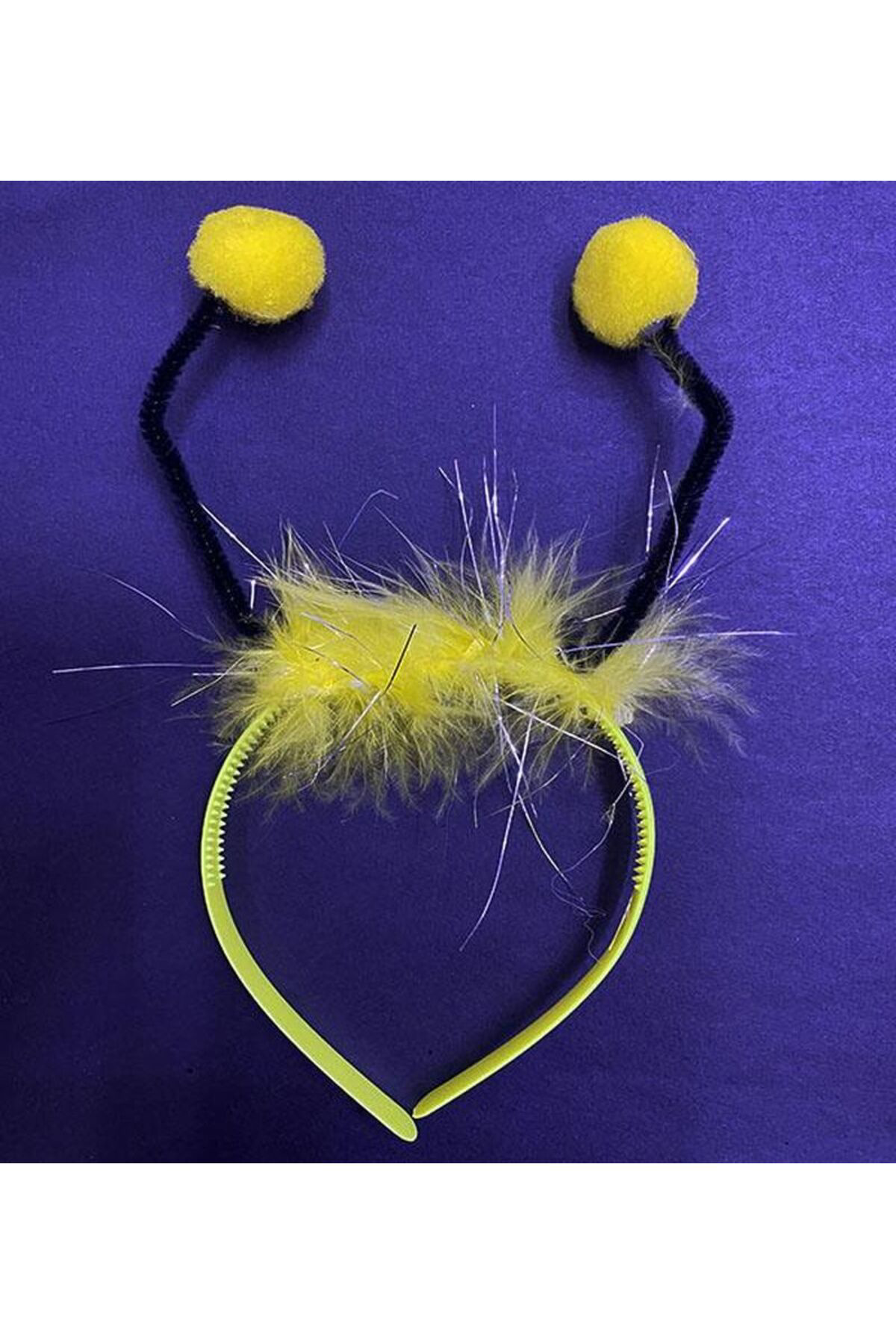 Colezium Sarı Ponponlu Gösteriler İçin Plastik Arı Maya Tacı