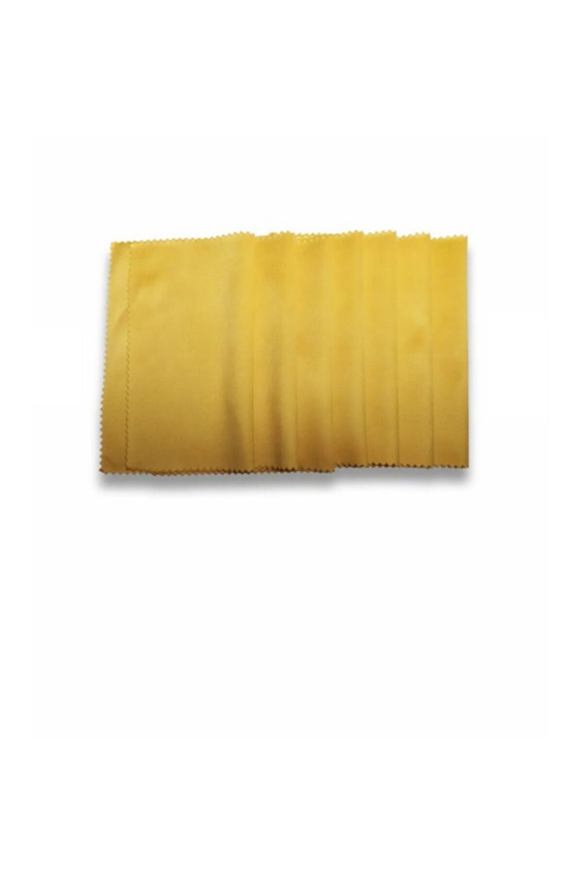 Trendmilano Sarı Renk 100 Adet Mikrofiber Gözlük Temizleme Bezi