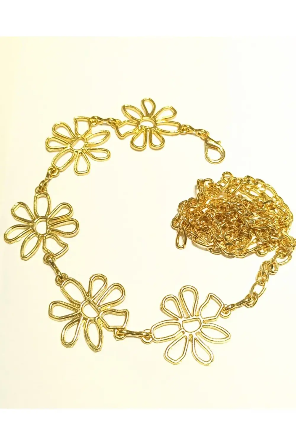 Sarı Renk Altın Görünümlü Figürlü Bel Zinciri