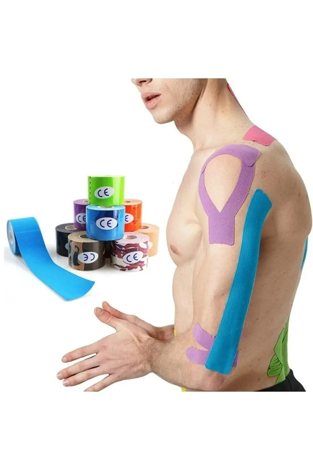 Sarı Renk Premium Band Kinesio Band Sporcu Bandı 5cmx5m