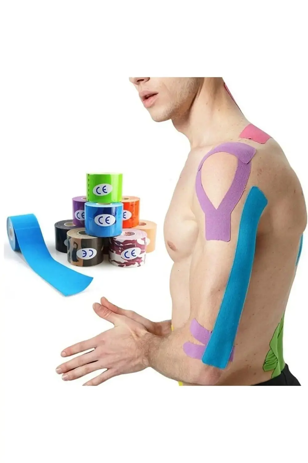 Sarı Renk Premium Band Kinesio Band Sporcu Bandı 5cmx5m