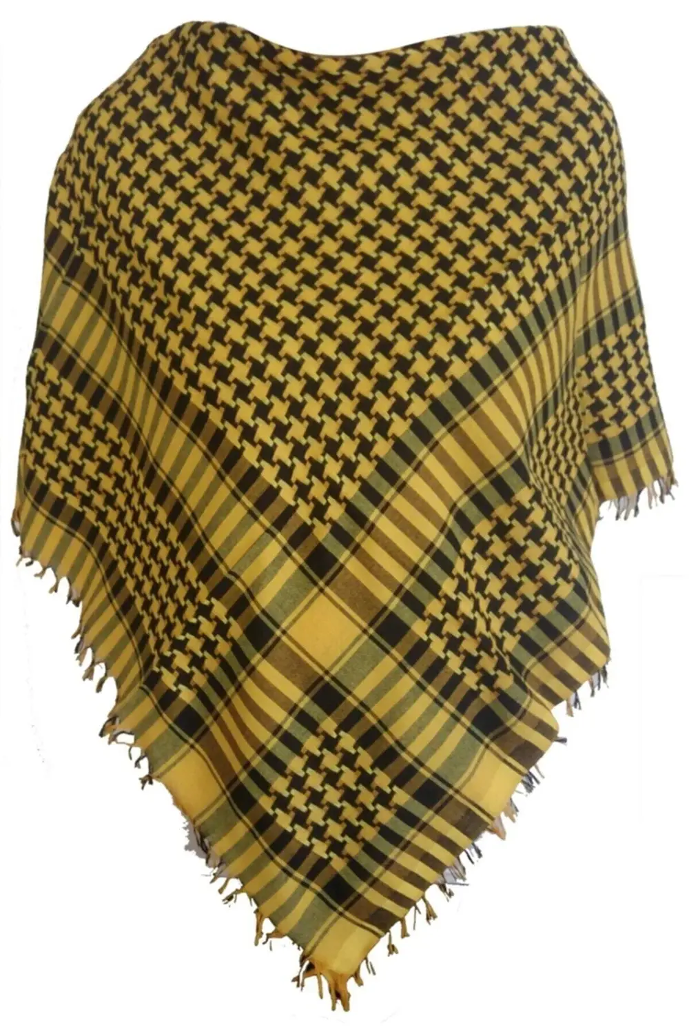 Sarı Siyah Etnik Puşi Askeri Puşi ( Kefiye )