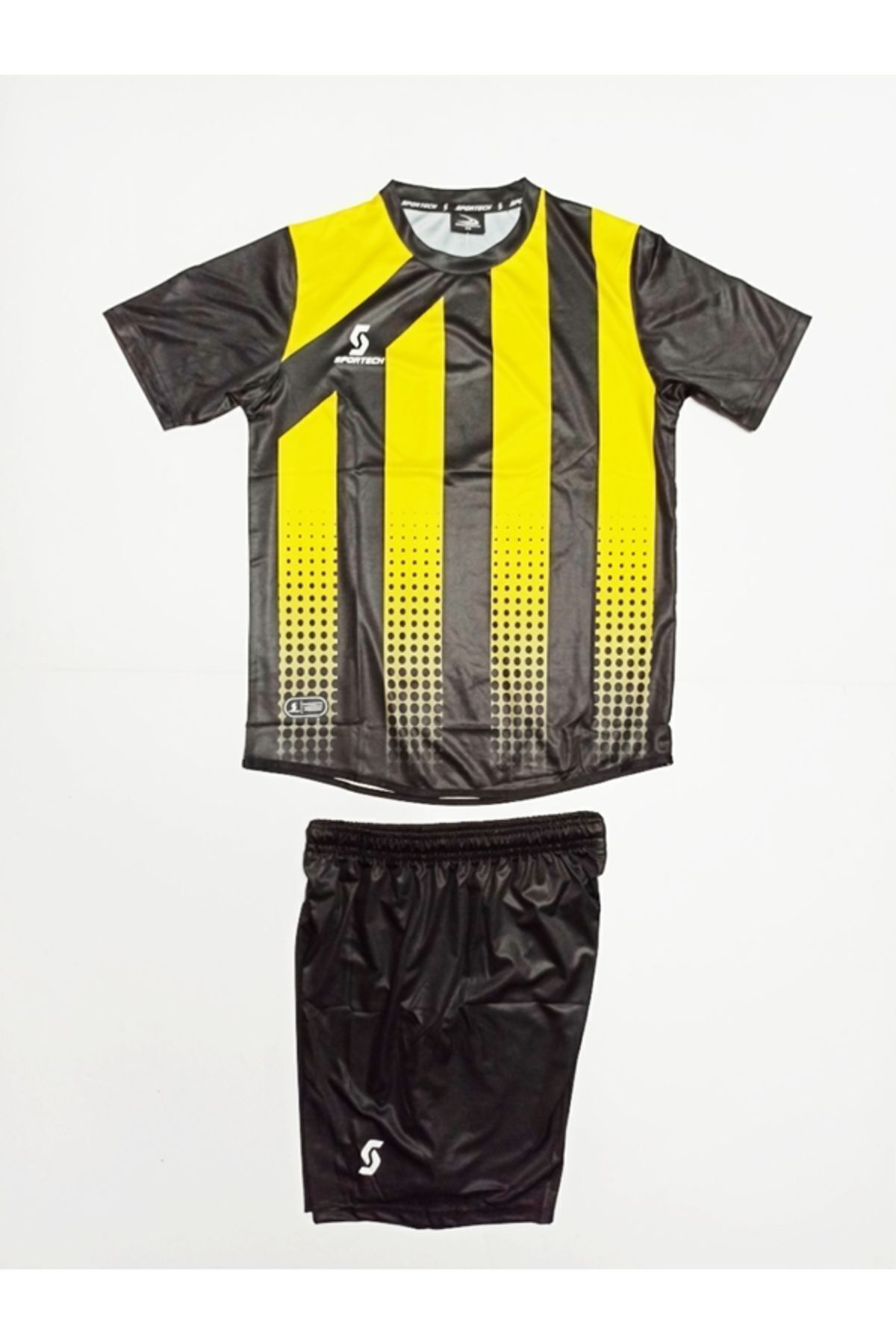 Sportech Sarı-Siyah Forma Takımı K0132 (Tek Kelime İsim Ve Numara Yazilir)