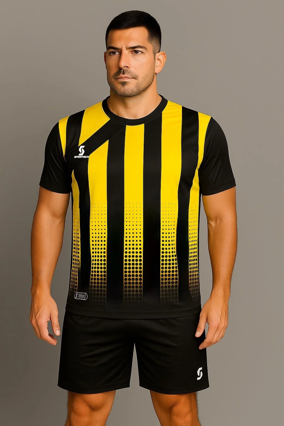 Sarı-siyah Forma Takımı K0132 (TEK KELİME ISİM VE NUMARA YAZILIR)