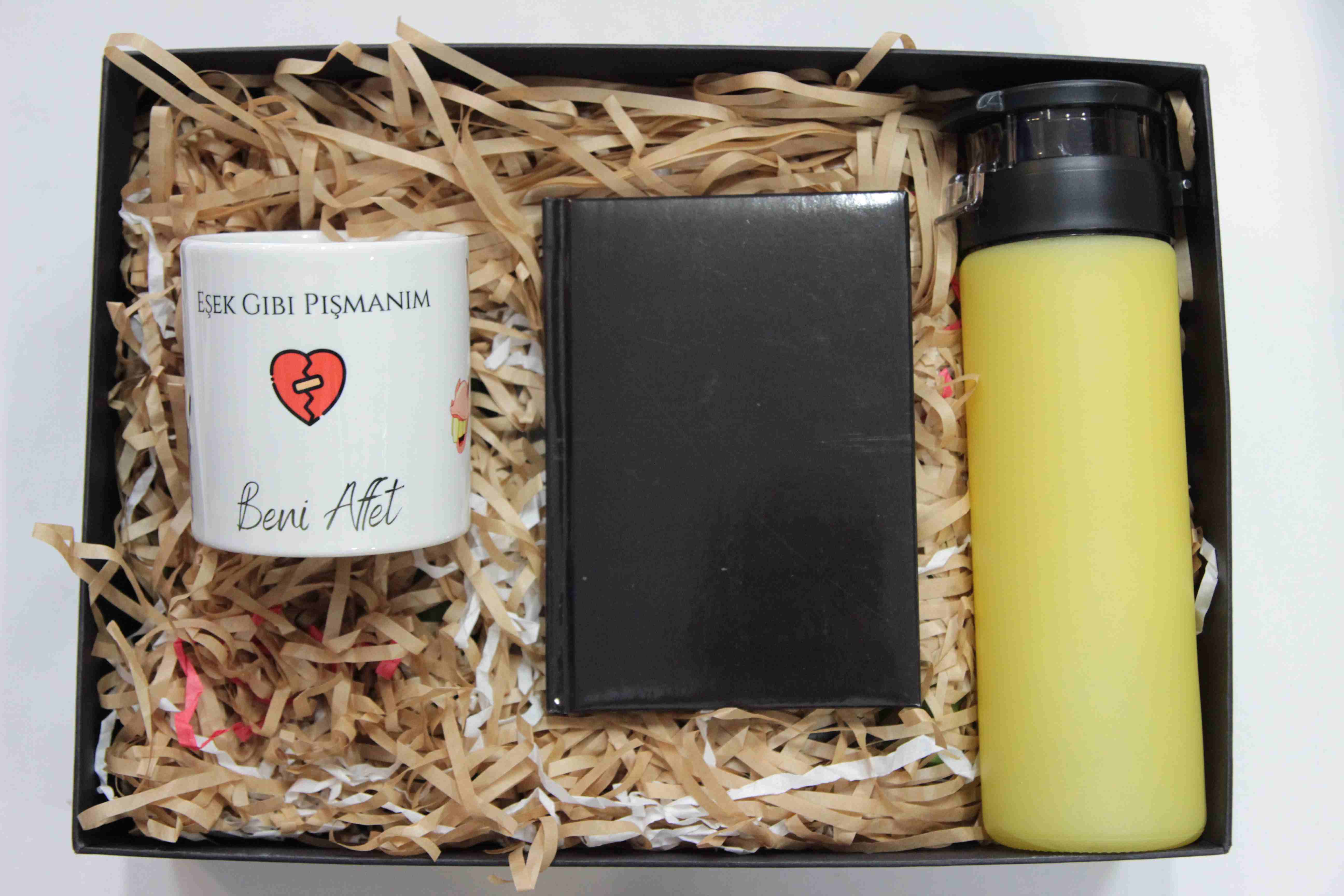 Home Sarı Termos Siyah Defter Beni Affet Kupa Sevgiliye Özür Hediye
