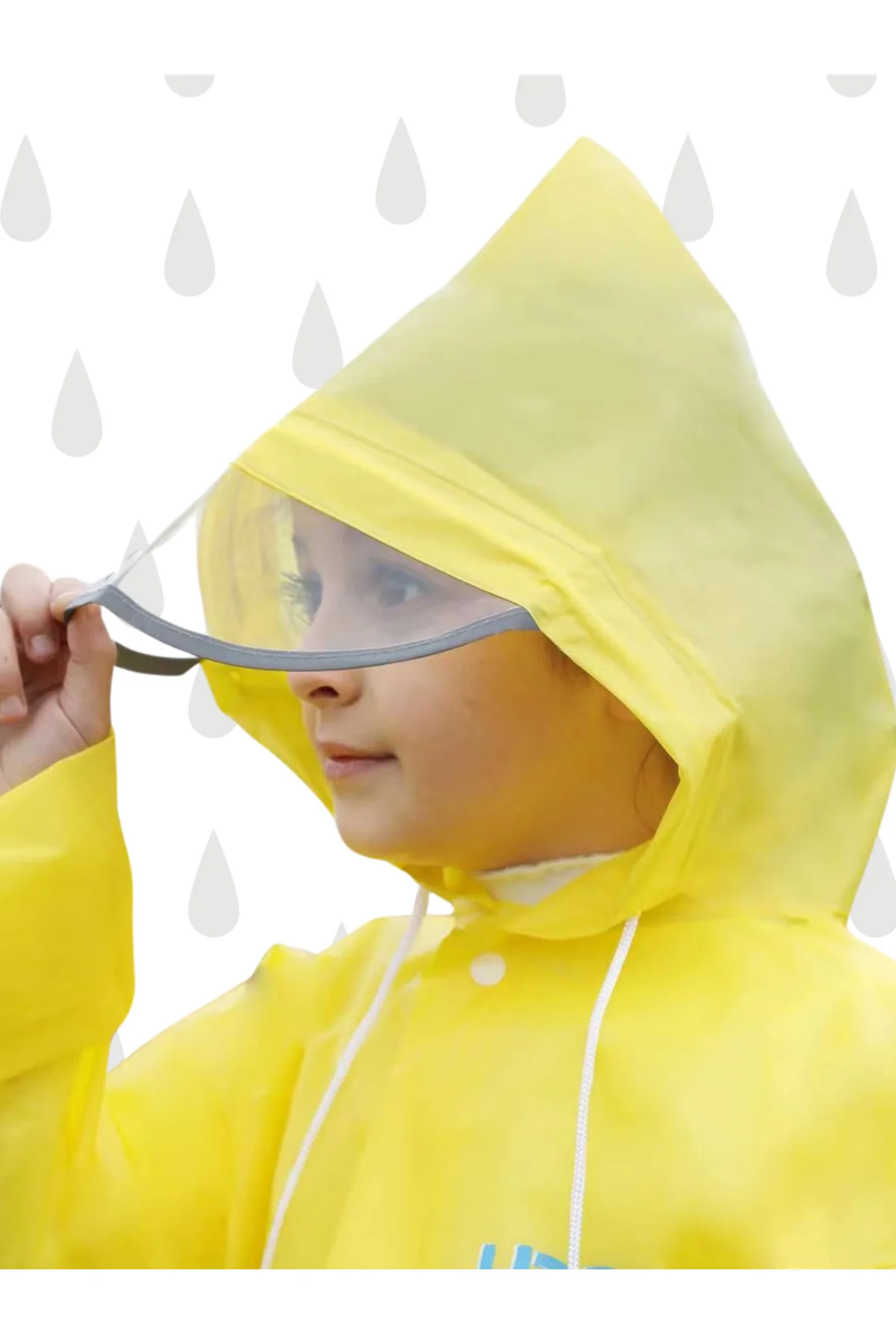 Sarı Unisex Çocuk Yağmurluk