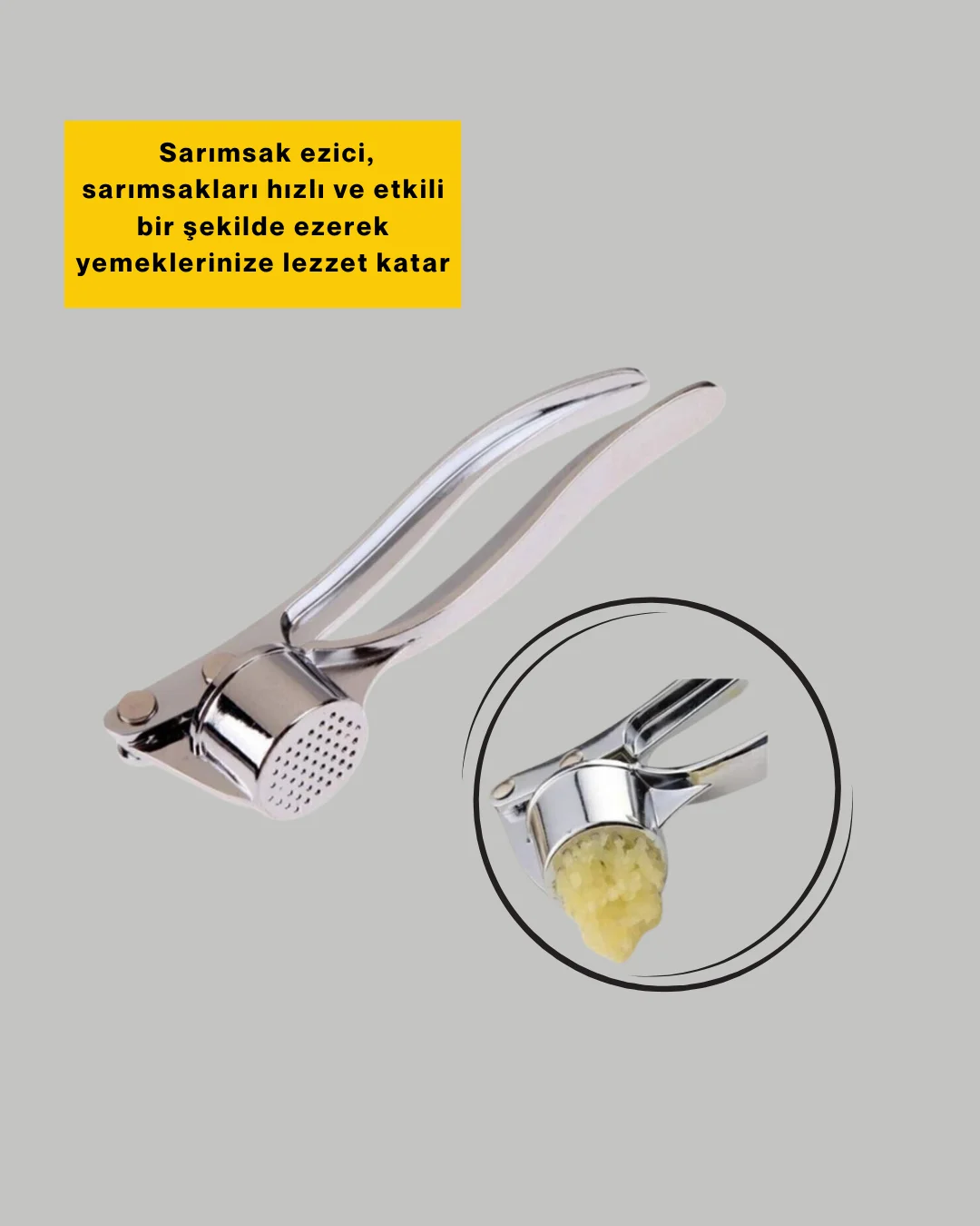 Sarımsak Ezici Kolay Kullanım ve Dayanıklı Gövde