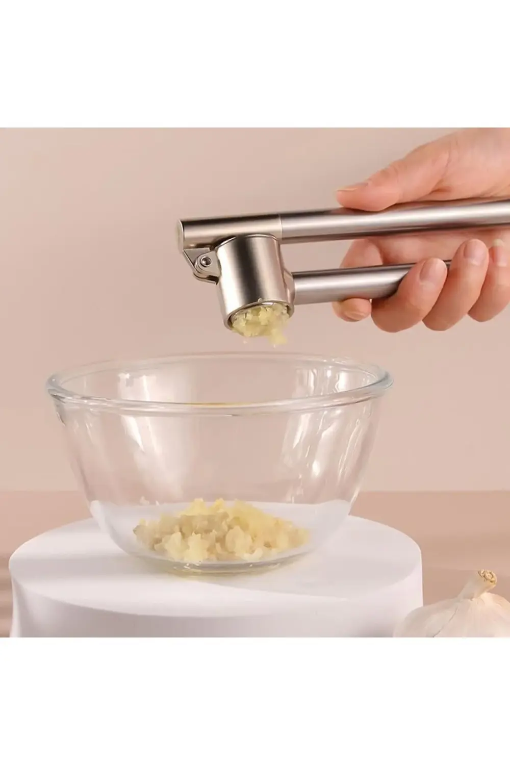 Sarımsak Ezici, Paslanmaz Çelik, Gümüş, 18 x 5 x 3 cm 978262