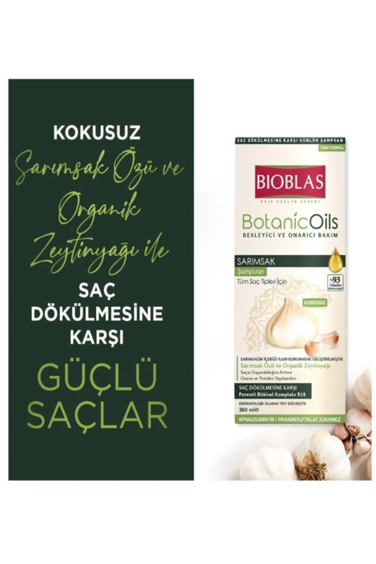 Sarımsak Şampuan 360 ml ve Argan Saç Bakım Kremi 250 ml Sarımsak Şampuan 360 ml ve Argan Saç Bakım Kremi 250 ml