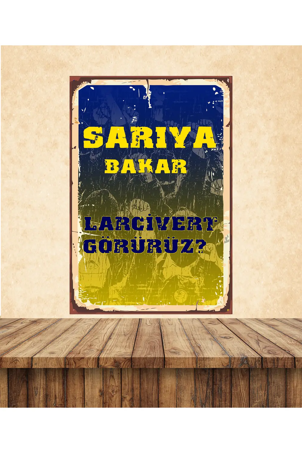 Sarıya Bakar Lacivert Görürüz Temalı 20 x 30 CM MDF Duvar Tablosu Fiyatı, Yorumları ve Özellikleri