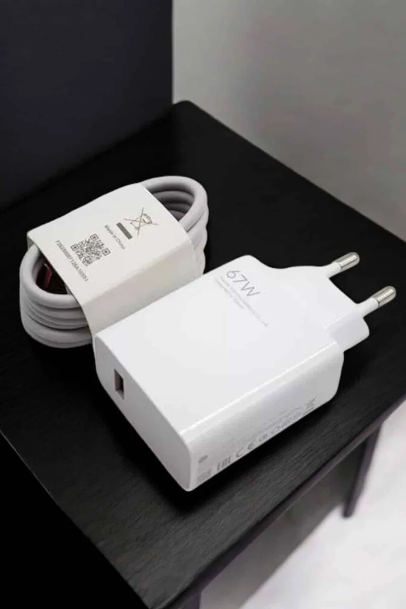 Şarj Aleti 67W Hızlı Şarj Turbo Type-C Uyumlu Şarj Adaptörü Kablosu