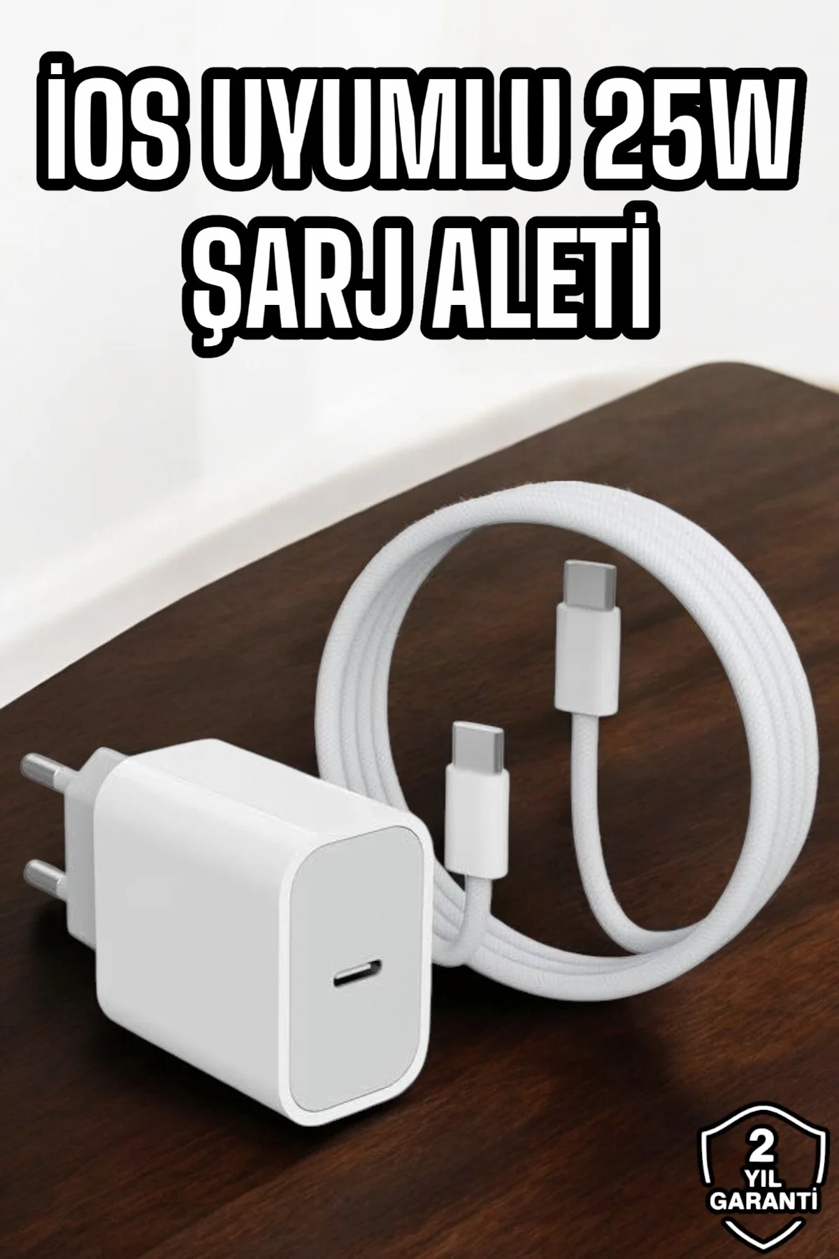 Şarj Aleti İOS 15/15 Pro Max Uyumlu Şarj Adaptörü ve Kablosu