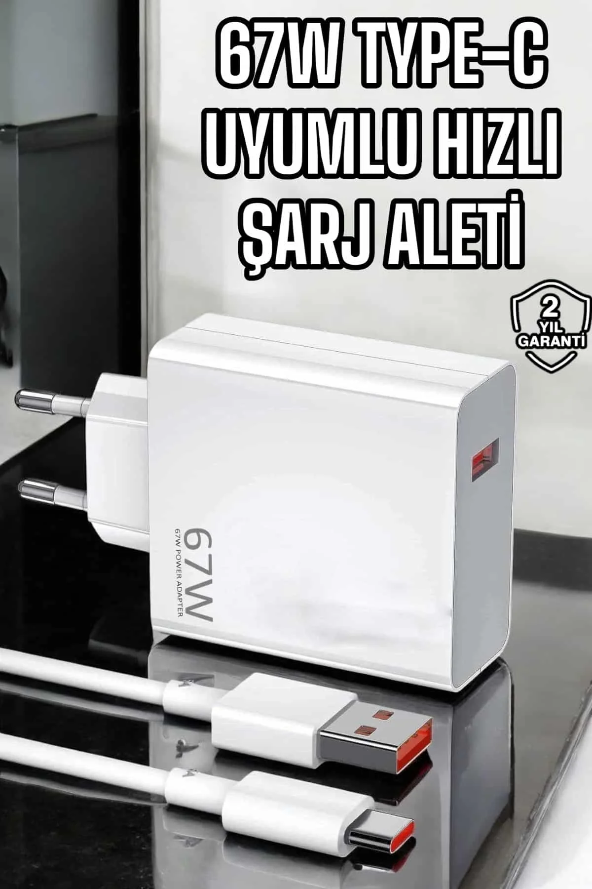 Şarj Aleti Turbo Hızlı 67W Type-C Hızlı Şarj Şarj Aleti Turbo Hızlı 67W Type-C Hızlı Şarj