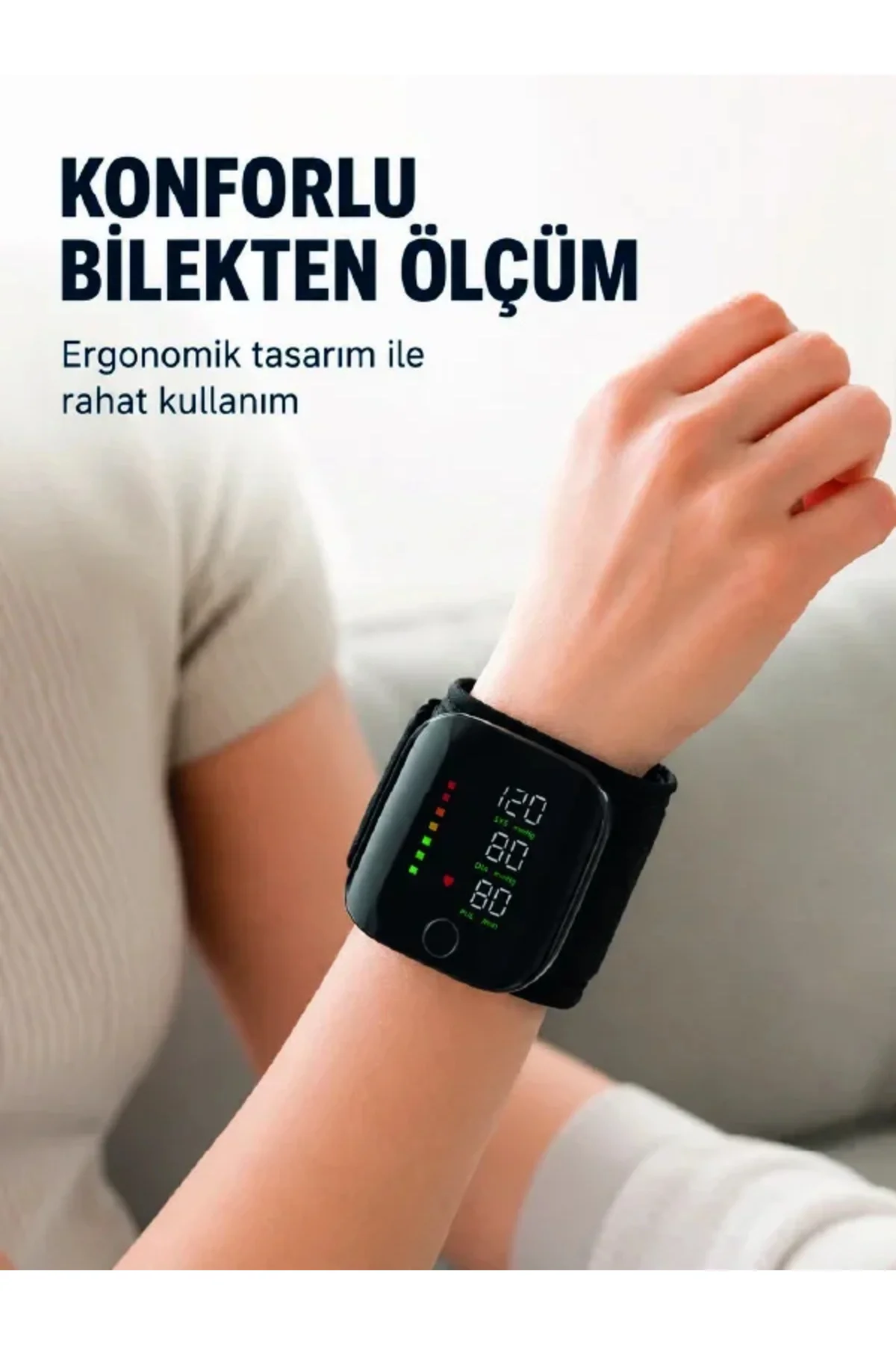 Şarj Edilebilir Bilekten Tansiyon Aleti Tek Tuşla Ölçüm Şarj Edilebilir Bilekten Tansiyon Aleti Tek Tuşla Ölçüm