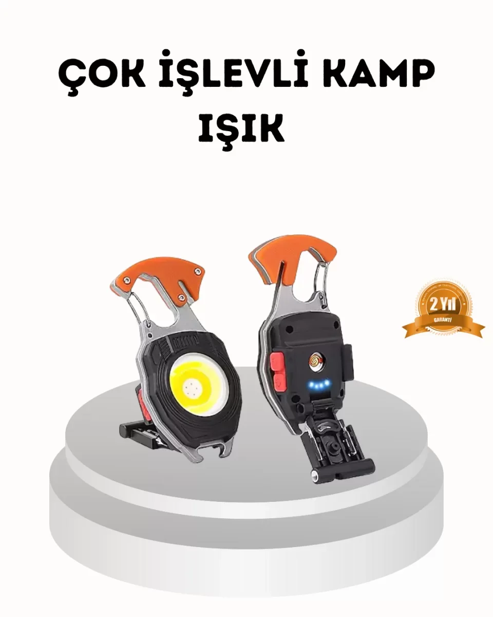 Şarj Edilebilir Çok Amaçlı Mini Fener – Güvenlik Düdüklü, Kompakt ve Hafif Tasarım - Lisinya