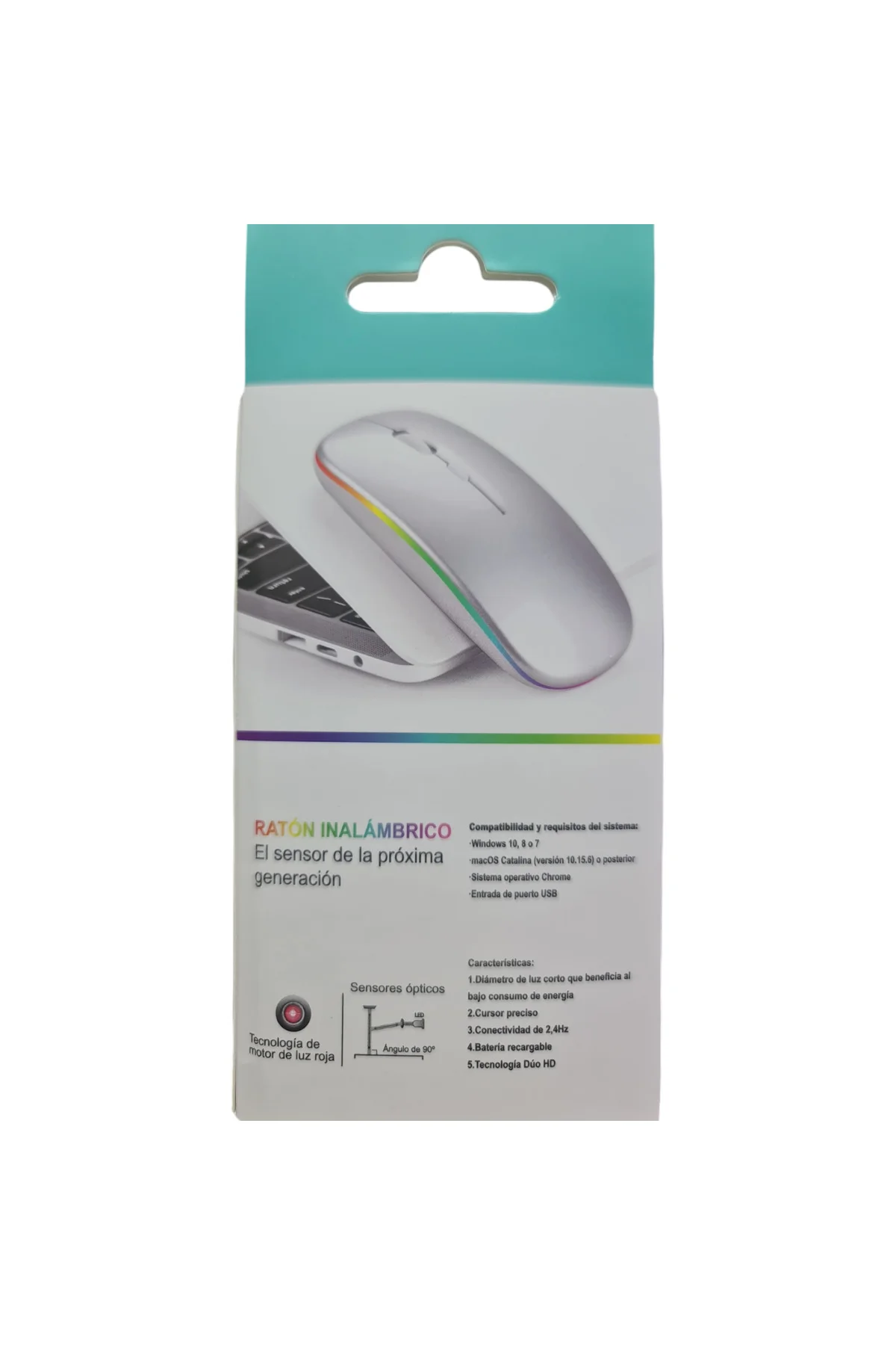 Şarj Edilebilir Kablosuz Bilgisayar Beyaz Mouse Led8 - 4 Tuşlu, 3200 Dpi, 2.4GHz