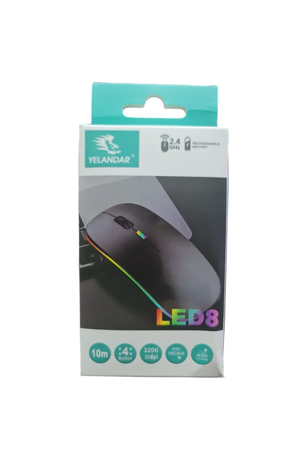 Şarj Edilebilir Kablosuz Bilgisayar Faresi Led8 - 4 Tuşlu, 3200 D
