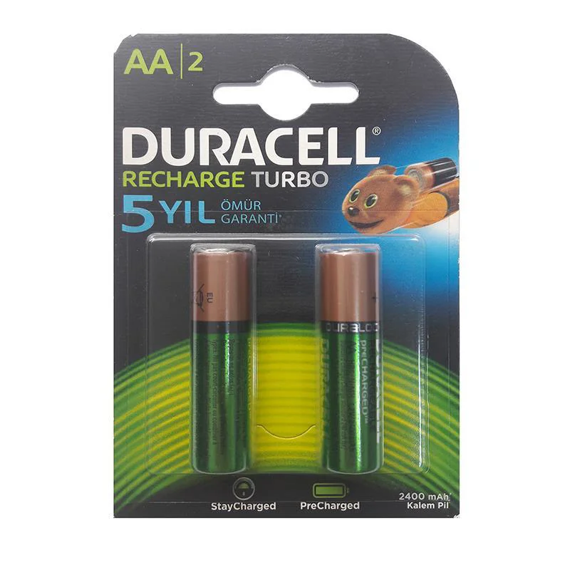 Şarj Edilebilir Kalem Pil 2'Lİ AA 2500 mAh