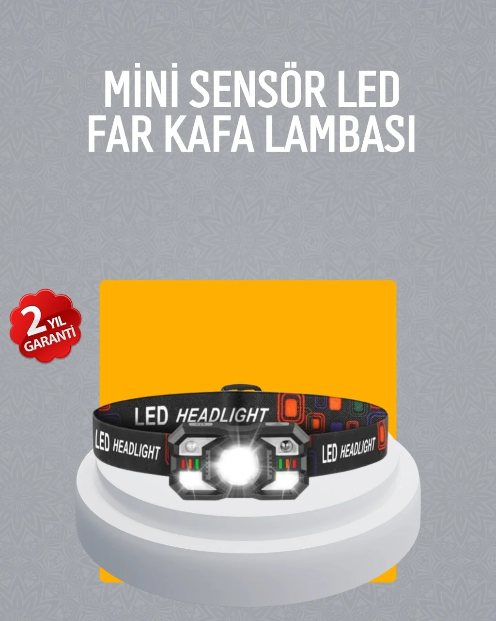 Şarj Edilebilir Led Far Hareket Sensörlü 5 Modlu Outdoor Diğer