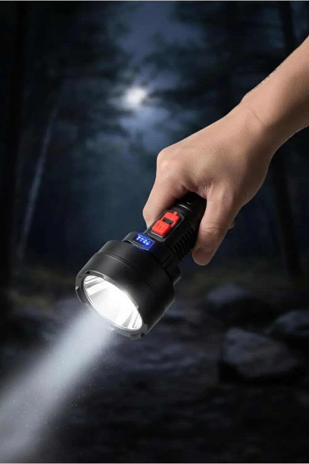 Şarj Edilebilir USB Girişli 3 Modlu El Feneri | Taşınabilir LED I