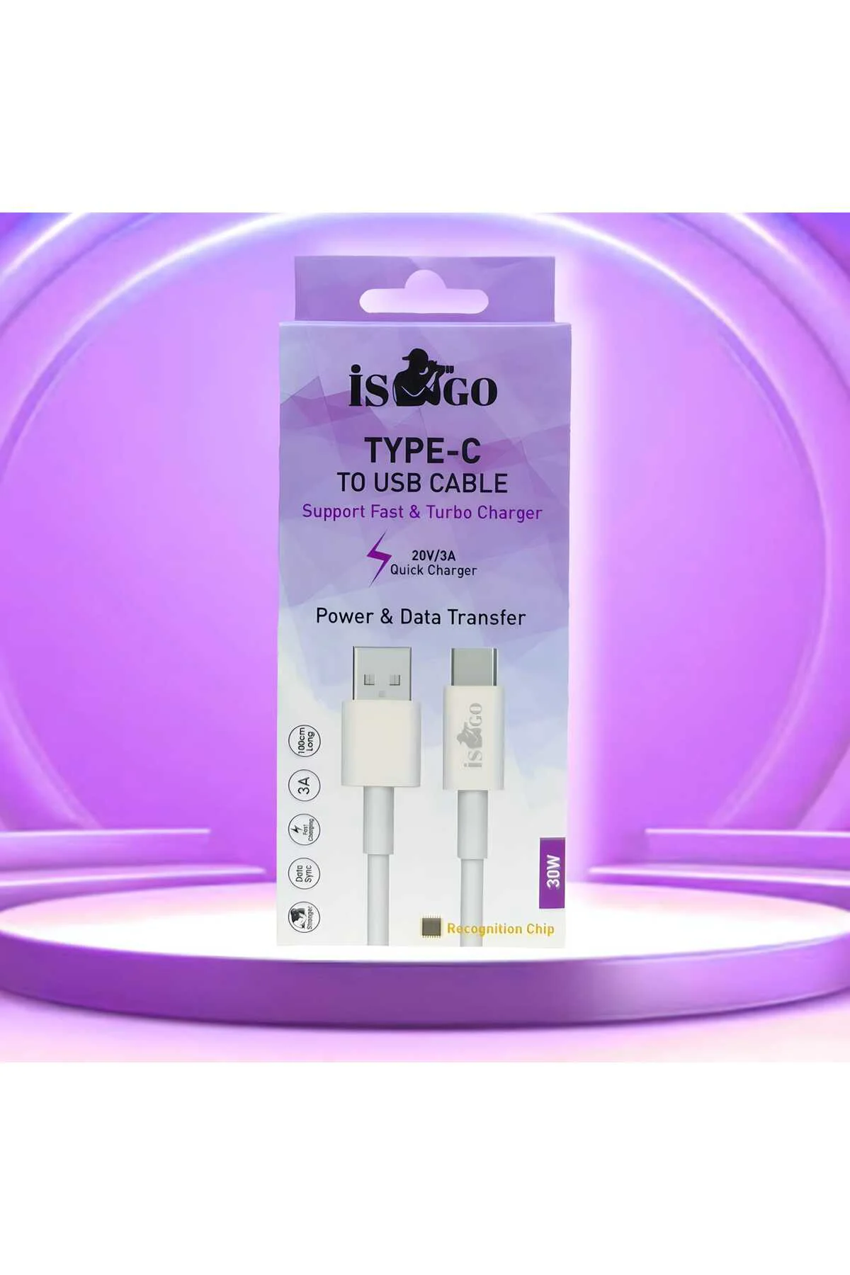 Şarj Kablo USB Type-c mikro 60 Volt