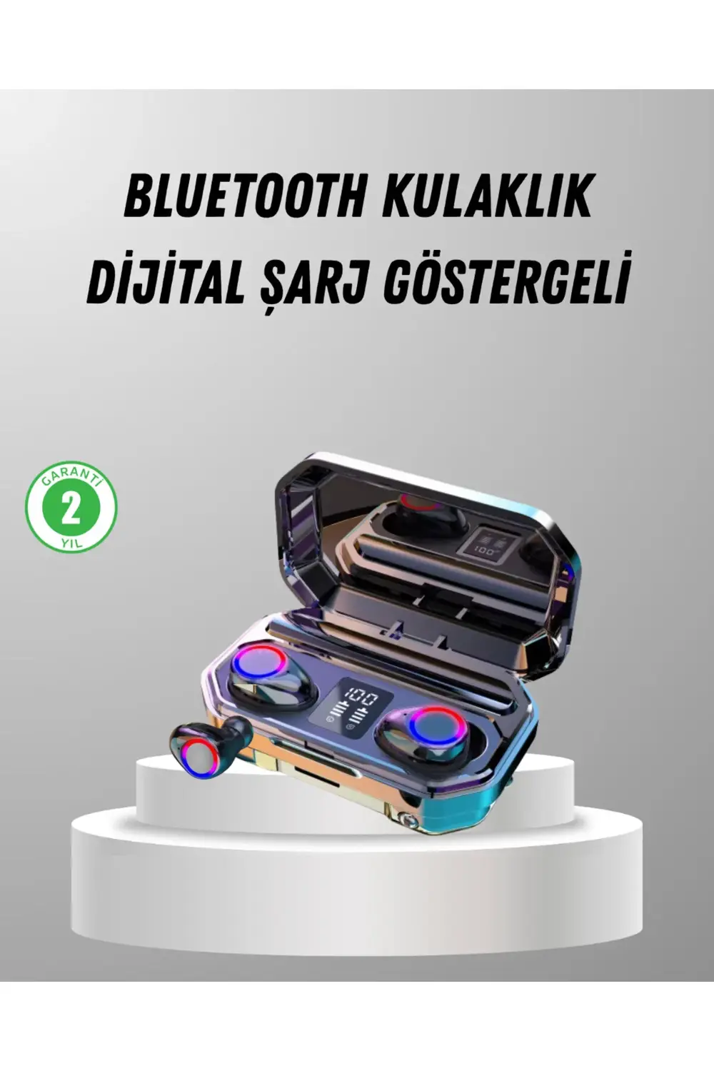 Şarj Kutulu Kablosuz Kulaklık Ergonomik Spor Seyahat Uyumlu Uzun