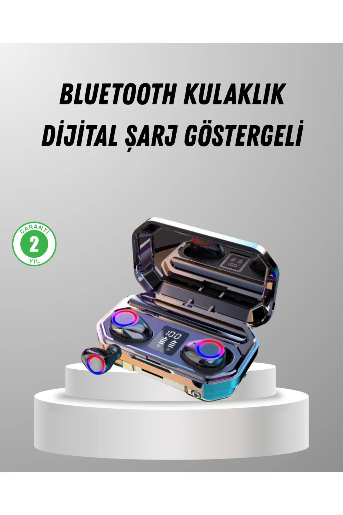Şarj Kutulu Kablosuz Kulaklık Ergonomik Spor Seyahat Uyumlu Uzun Kullanım