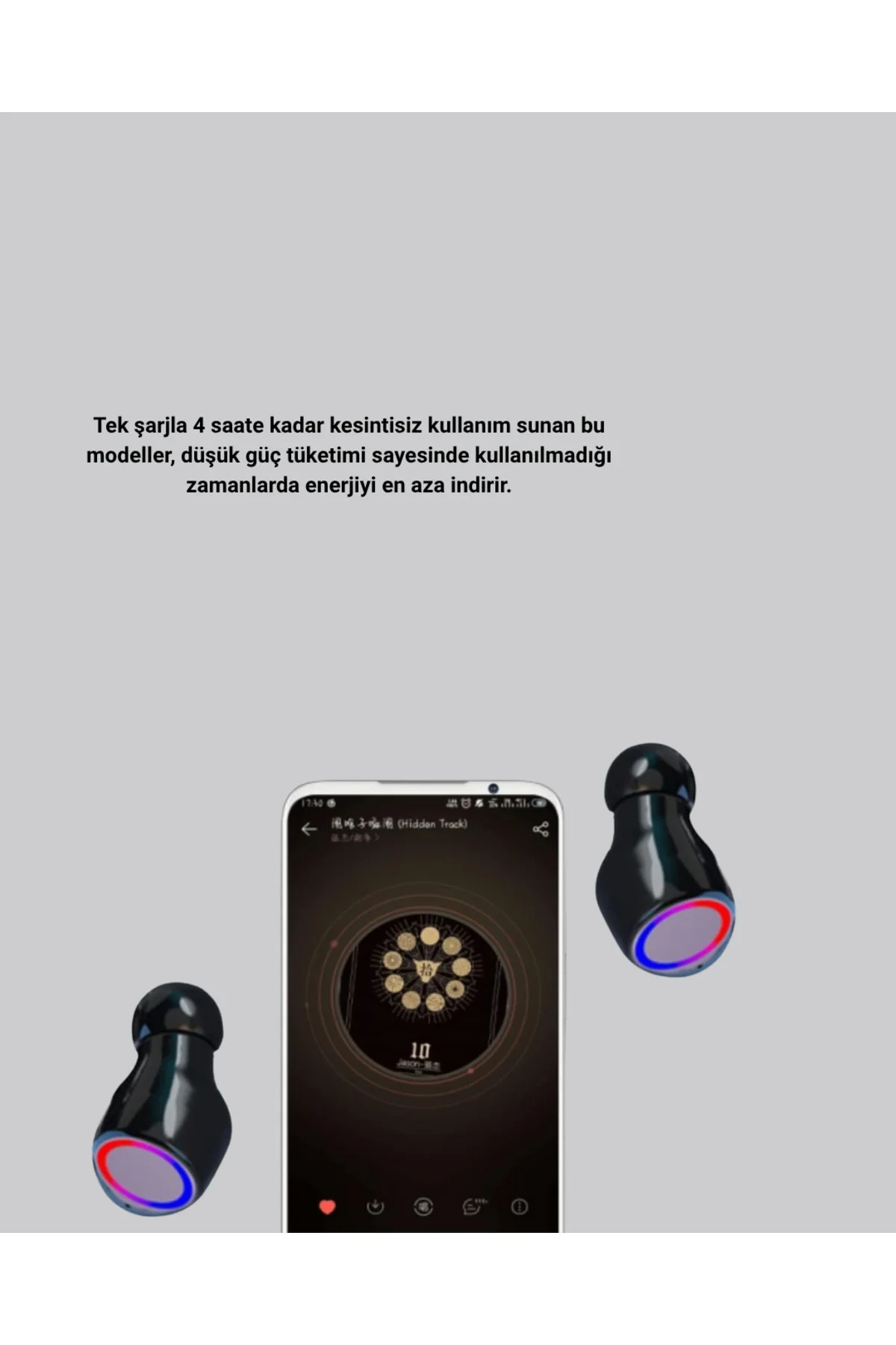 Şarj Kutulu Kablosuz Kulaklık Ergonomik Spor Seyahat Uyumlu Uzun Kullanım