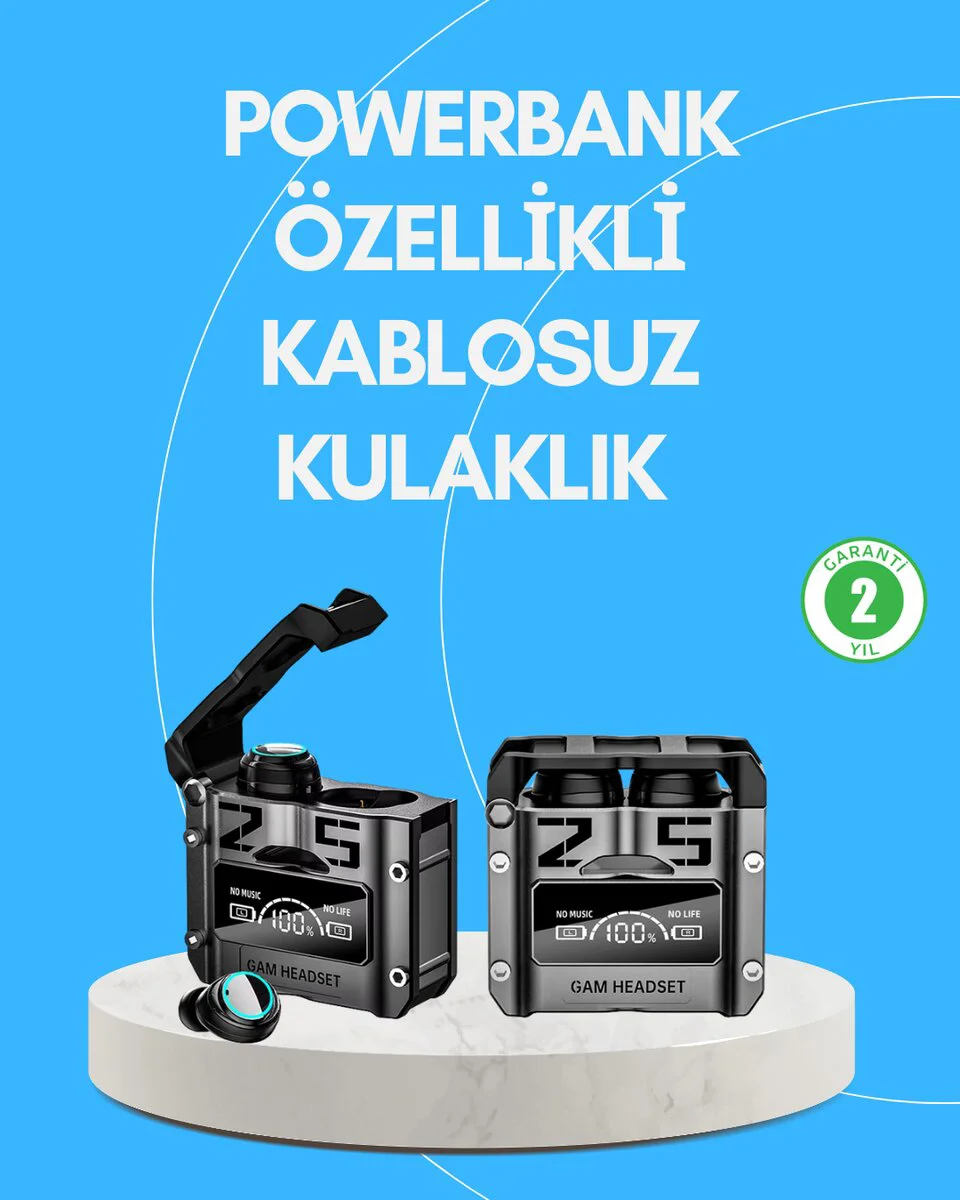 Şarj Kutulu Kablosuz Bluetooth Kulak İçi Spor Kulaklık - Suya ve Terine Dayanıklı, Uzun Ömürlü Ses