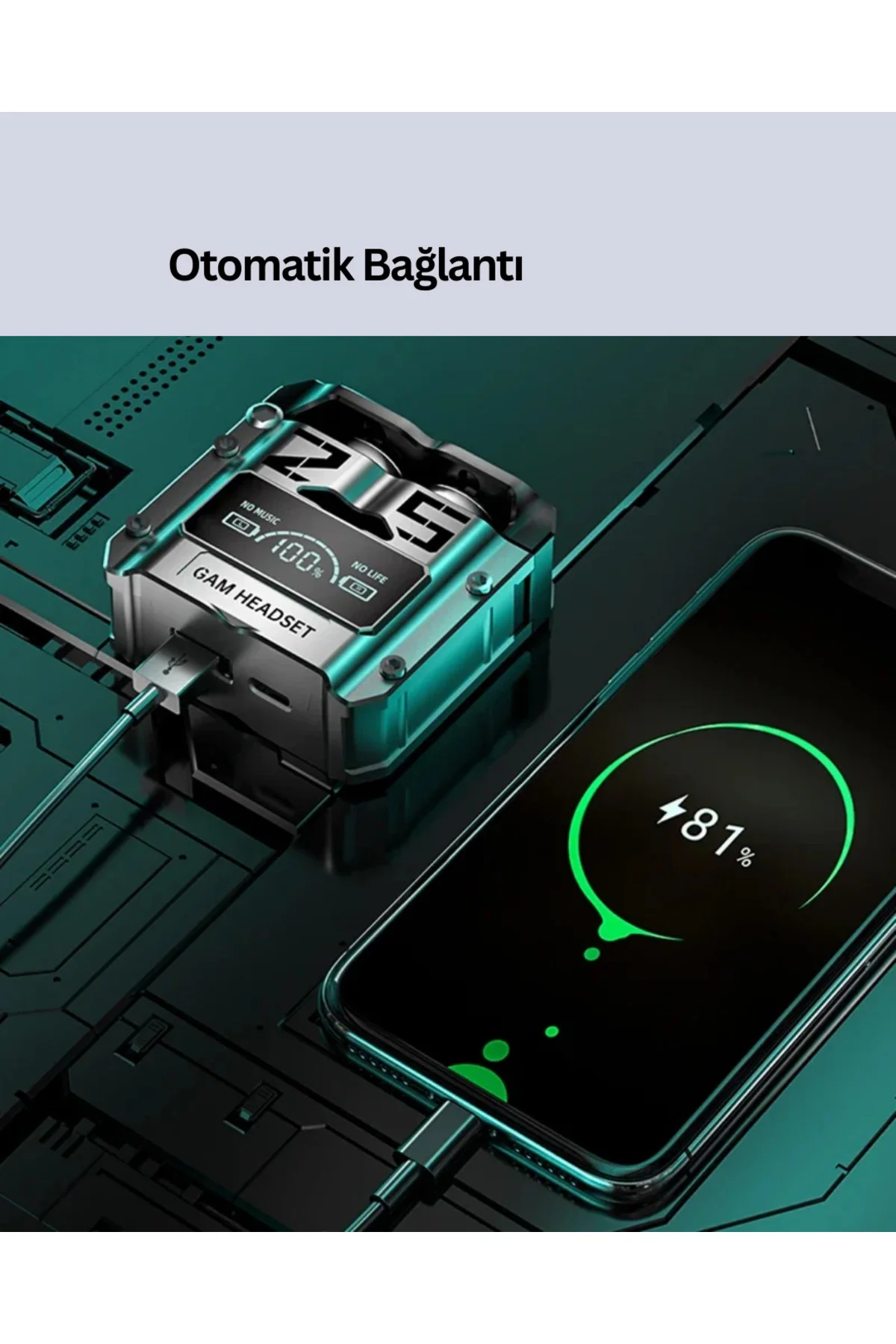 Şarj Kutulu Kablosuz Bluetooth Kulak İçi Spor Kulaklık