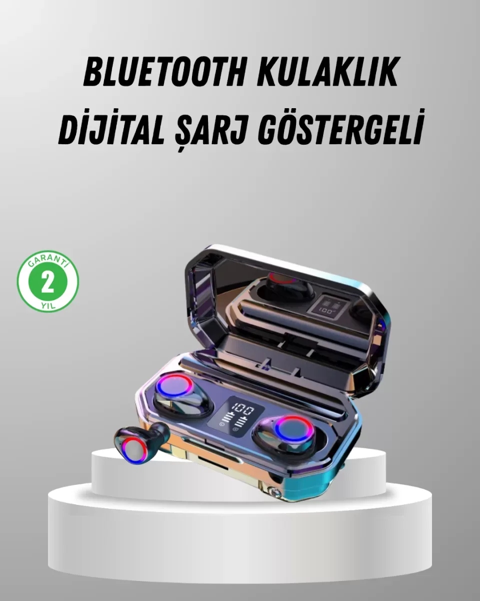 Şarj Kutulu Kablosuz Kulaklık Ergonomik Spor Seyahat Uyumlu Uzun 