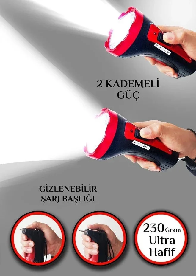 Şarjlı 10w Projektör Led El Feneri 2 Mod Aydınlatmalı Uzun Menzil Şarjlı 10w Projektör Led El Feneri 2 Mod Aydınlatmalı Uzun Menzil