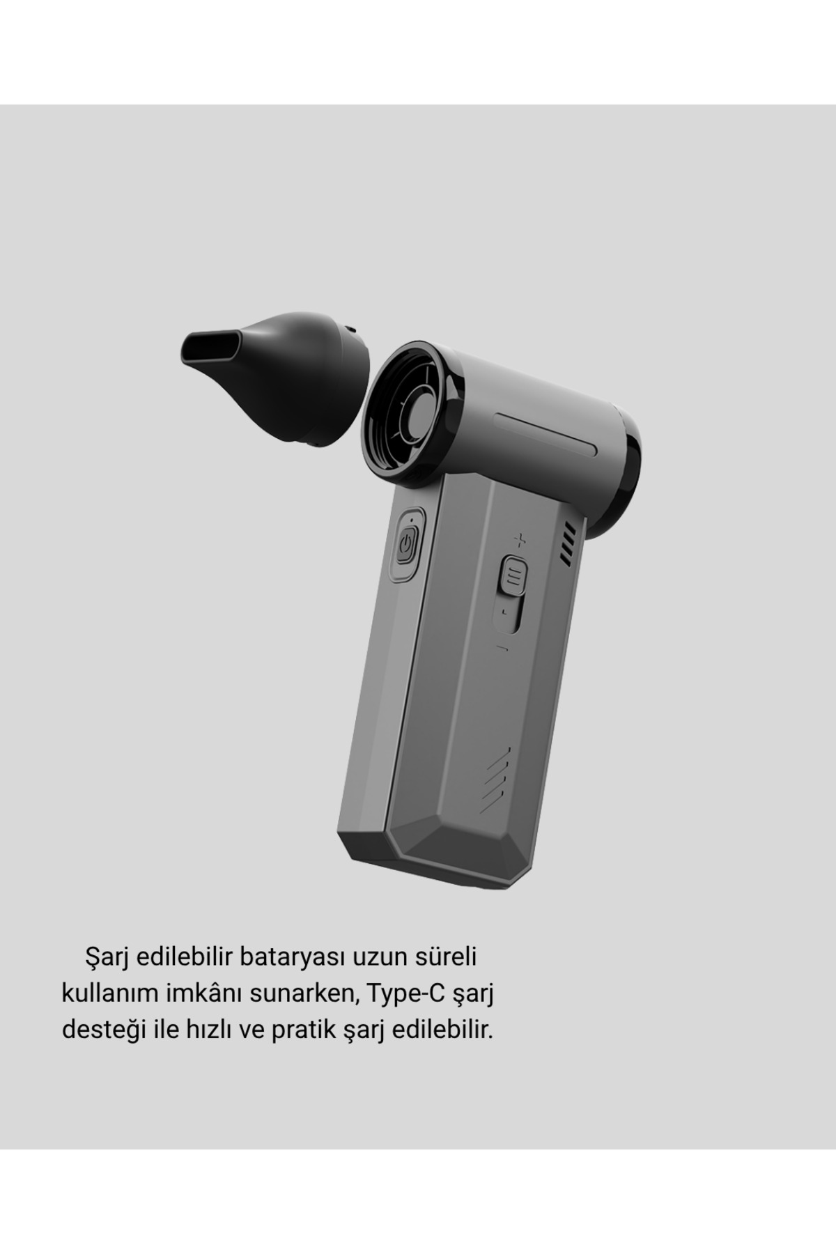 Şarjlı 130000 RPM Hava Üflemeli ve Vakumlu Araç Ev Temizlik Makin