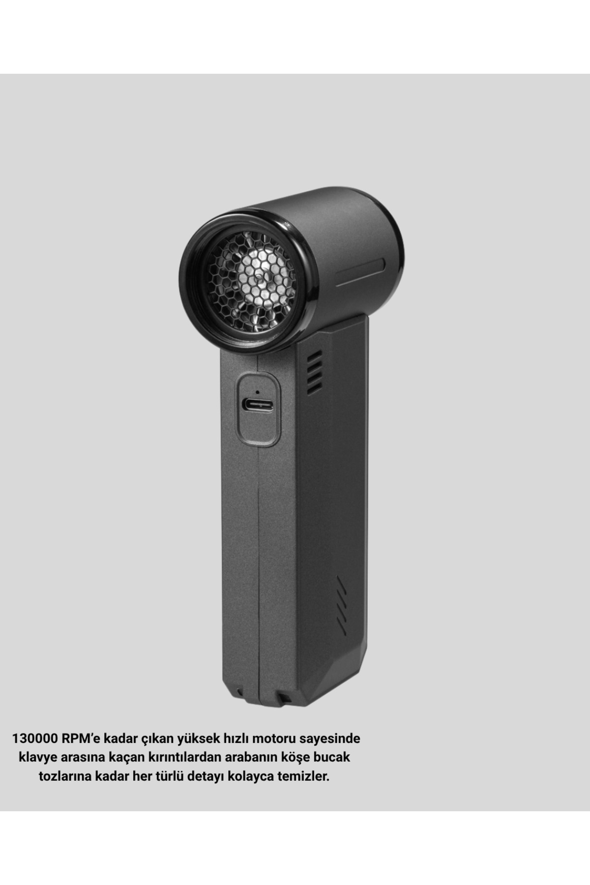 Şarjlı 130000 RPM Hava Üflemeli ve Vakumlu Araç Ev Temizlik Makin