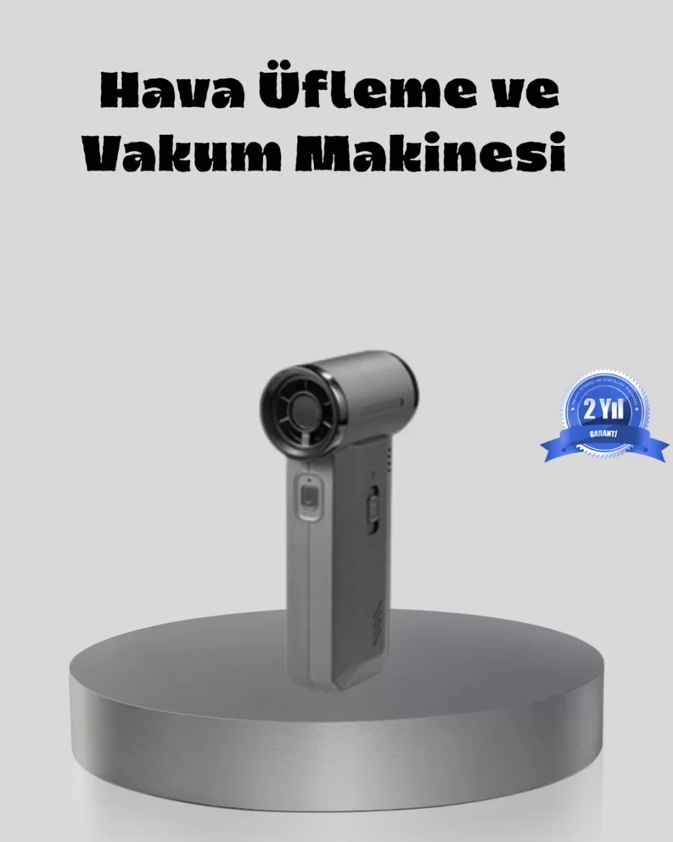 Şarjlı 130000 RPM Hava Üflemeli ve Vakumlu Araç Ev Temizlik Makinesi - Lisinya