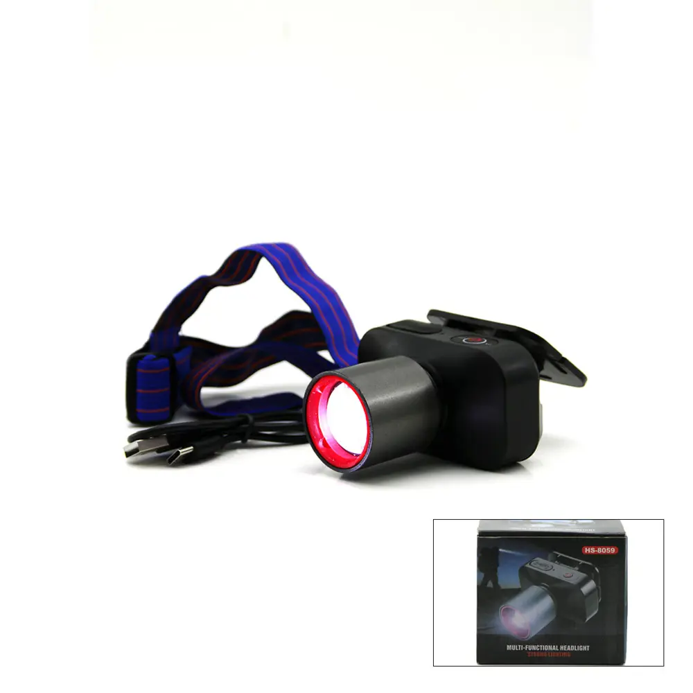 ŞARJLI 30W KAFA LAMBASI FENER 1 LED USB - TYPE-C KADEME IŞIK AYAR