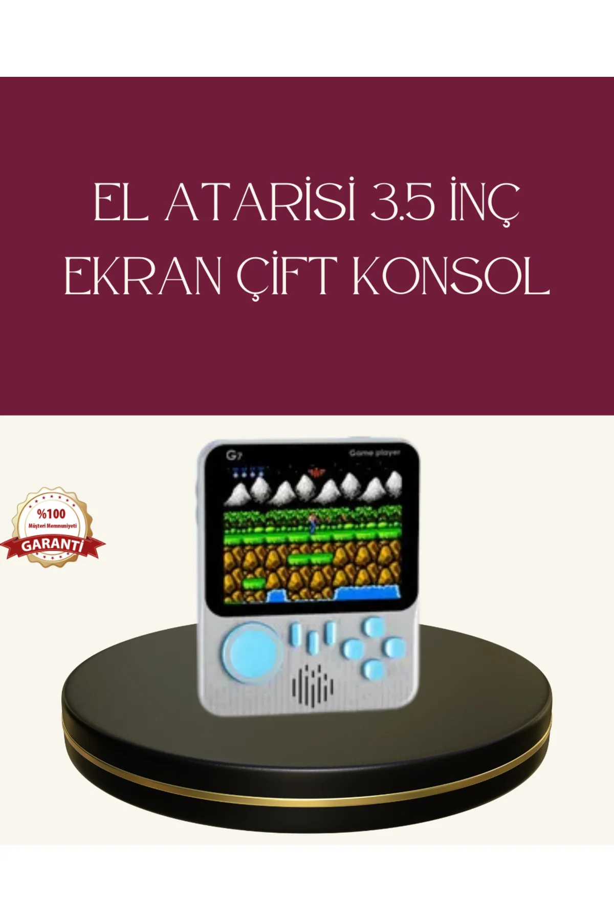 Şarjlı 3.5 İnç Retro Oyun Konsolu