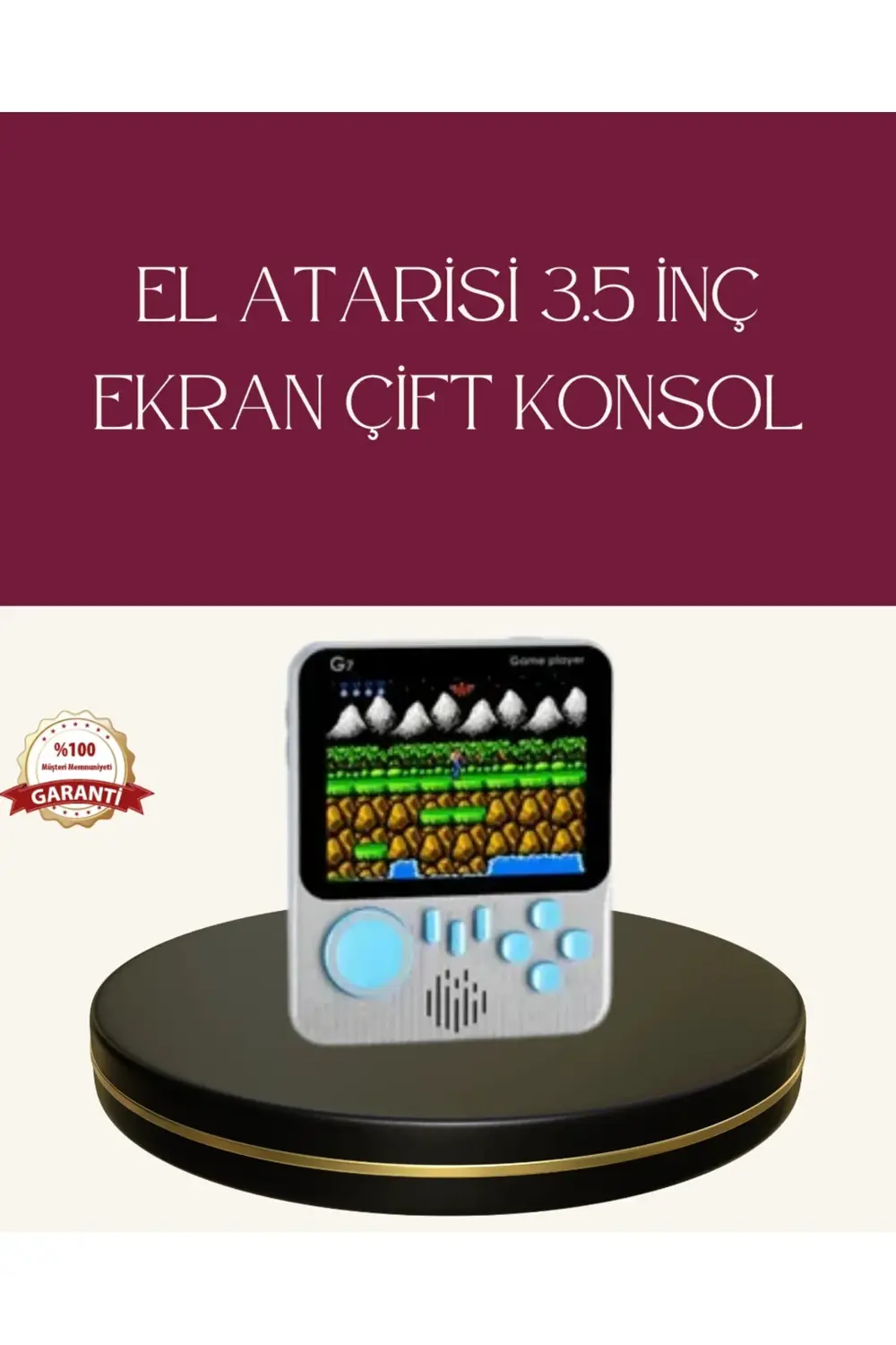 Şarjlı 3.5 İnç Retro Oyun Konsolu