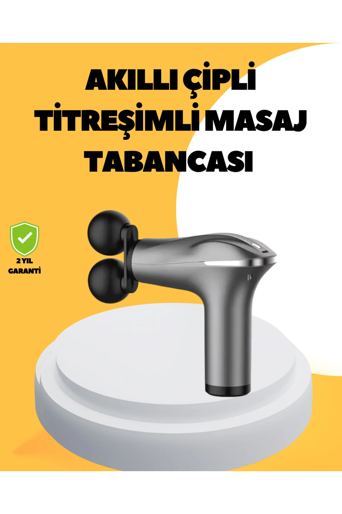 Şarjlı 4 Başlıklı Titreşimli Masaj Aleti Derin Kas Masajı Sporcu 
