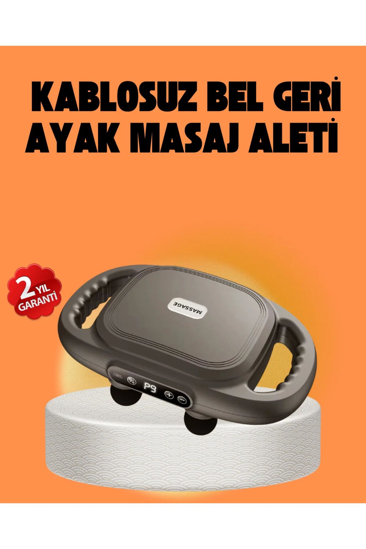 Şarjlı 6 Başlıklı Masaj Tabancası 2000 mAh Sessiz Güçlü Motor