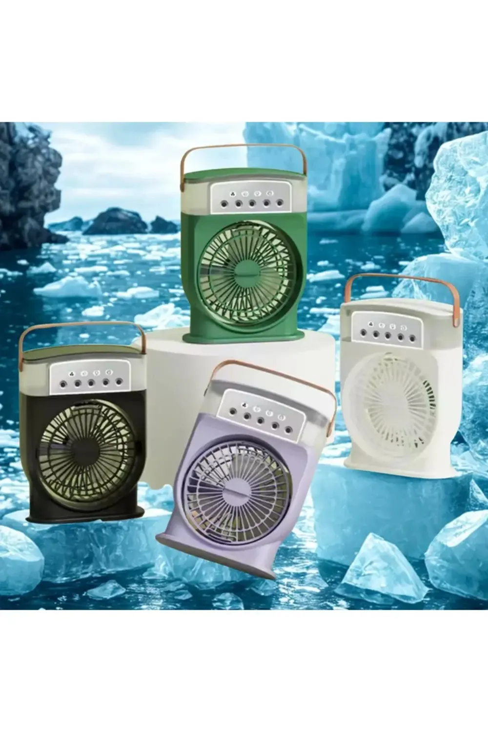 Şarjlı 600 Ml Su Hazneli Taşınabilir Masaüstü Vanilatör Güçlü Fan