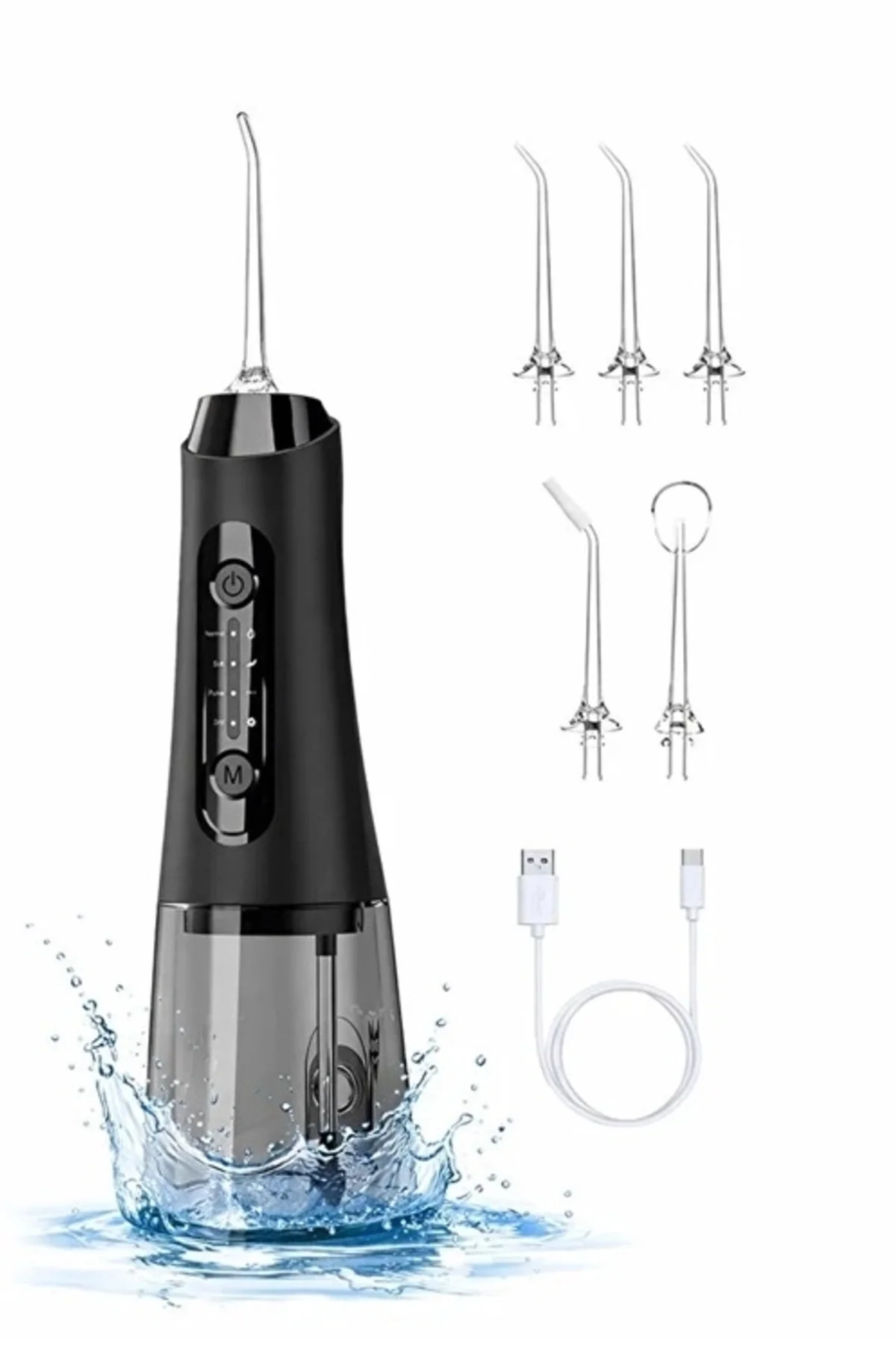 Şarjlı Ağız Duşu Diş Bakım Cihazı 4 Modlu Diş Arası Temizleyici 320Ml 5 Başlıklı 1500 Mah Kablosuz Şarjlı Ağız Duşu Diş Bakım Cihazı 4 Modlu Diş Arası Temizleyici 320Ml 5 Başlıklı 1500 Mah Kablosuz - Görsel 2