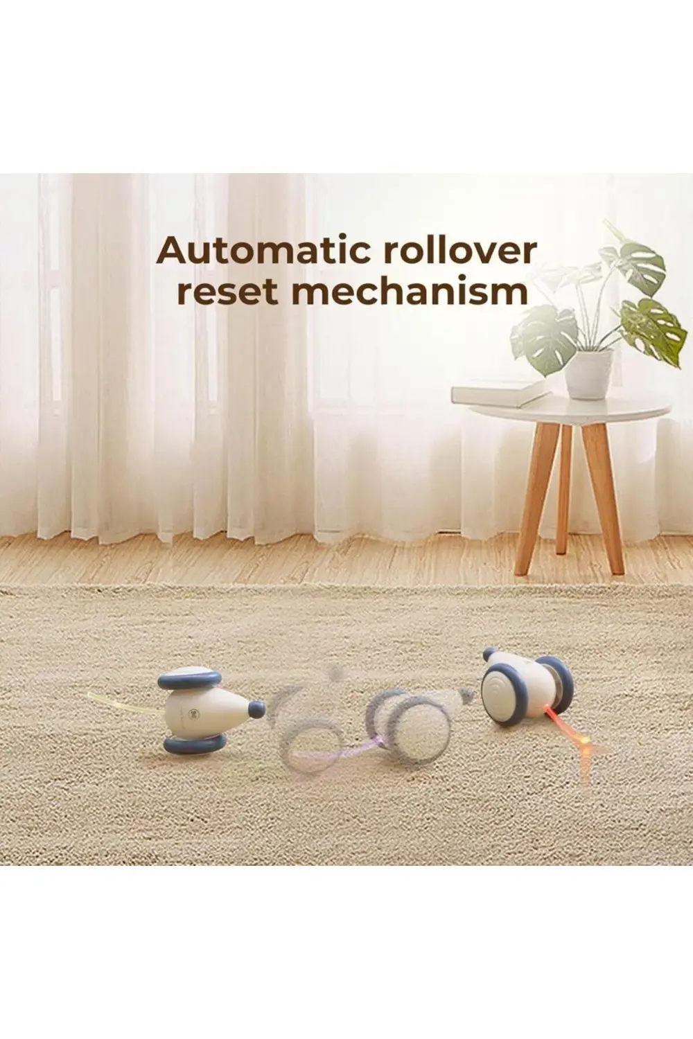 Şarjlı Akıllı İneraktif Kedi Fare Oyuncağı Mavi 6X5X3,6 Cm